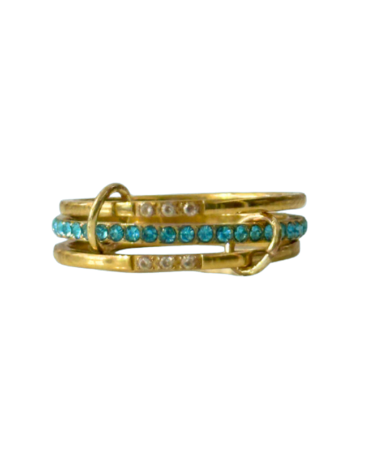 3 Rhinestone Ring - size 6