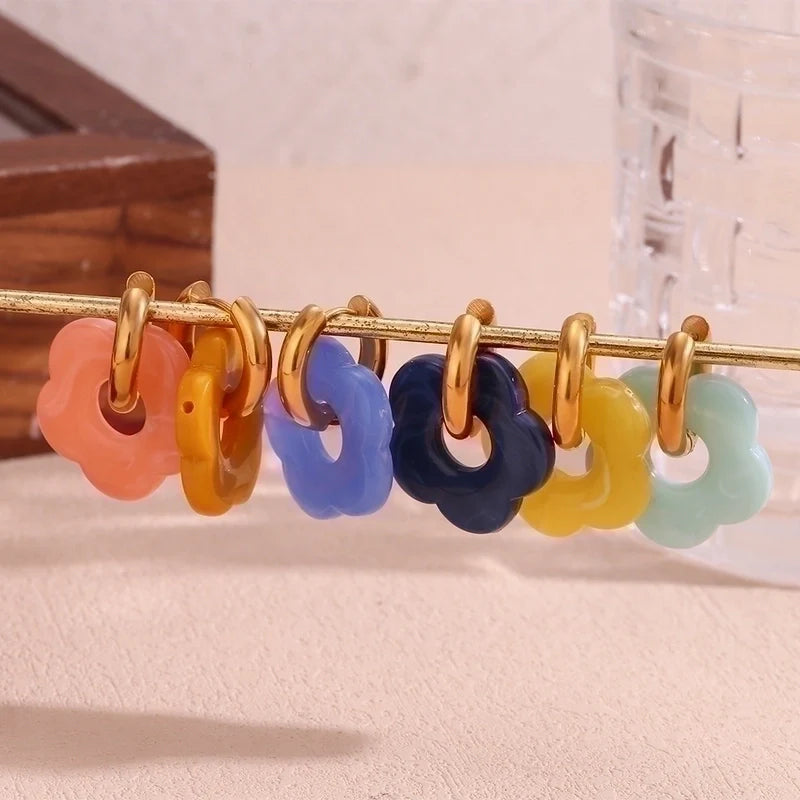 Poppy Hoops - Pink
