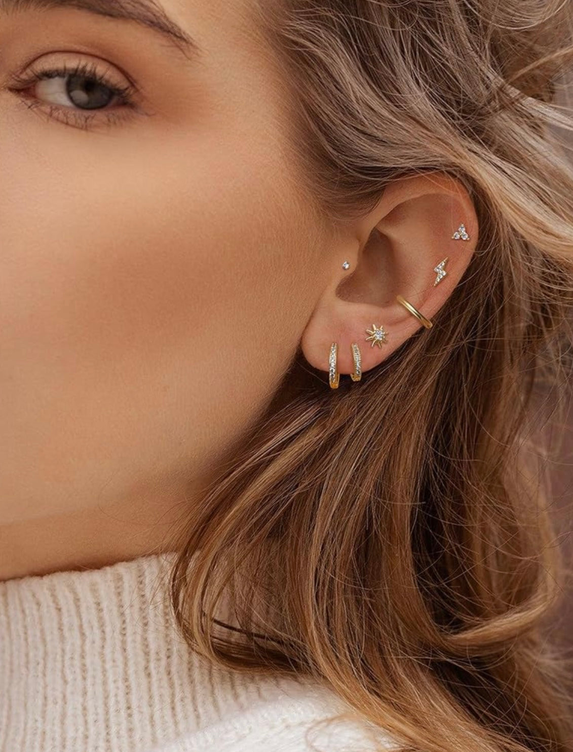Opal Mini Gold Stud Earrings